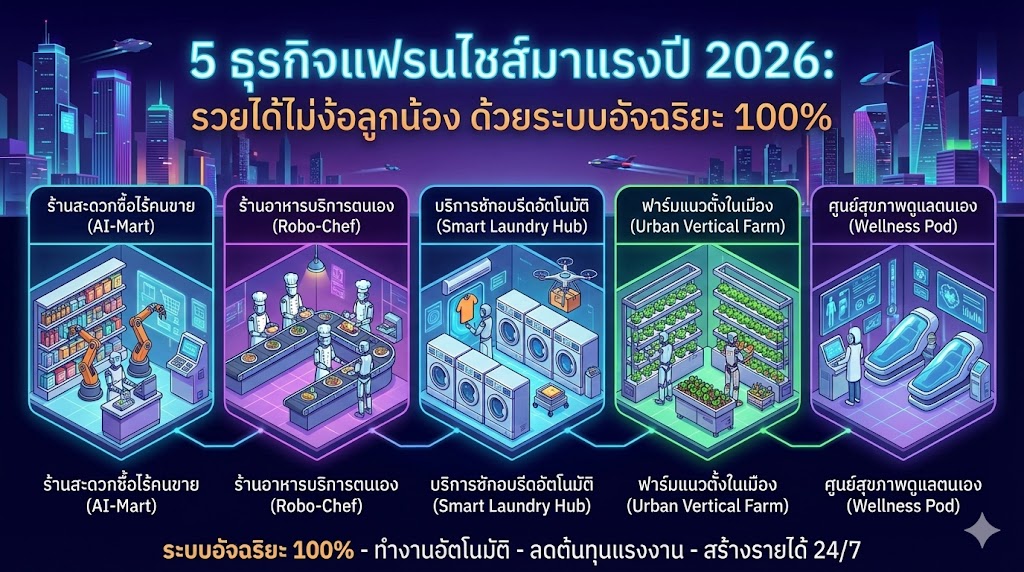 5 ธุรกิจแฟรนไชส์มาแรงปี 2026