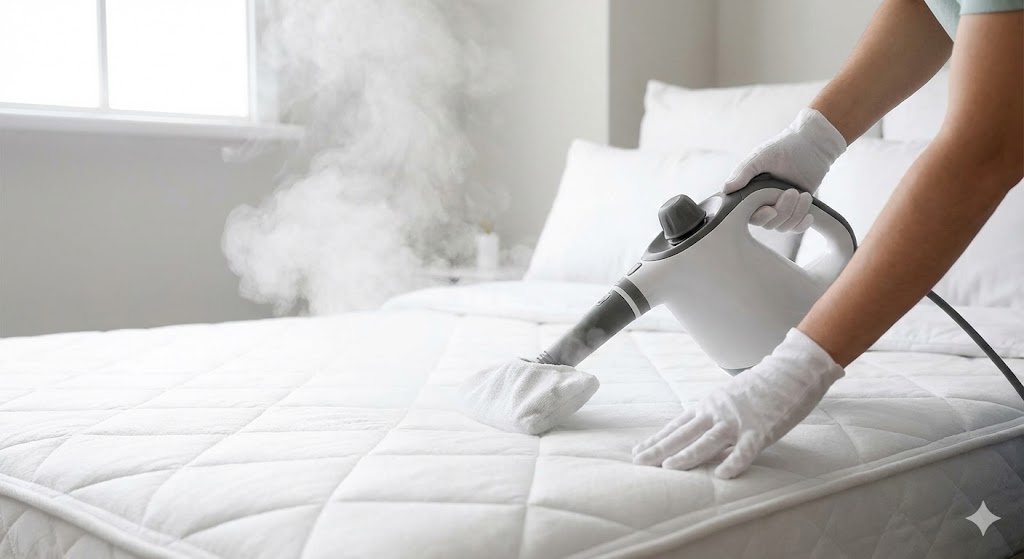 วิธีใช้เครื่องพ่นไอน้ำกำจัดไรฝุ่นบนที่นอนและหมอน