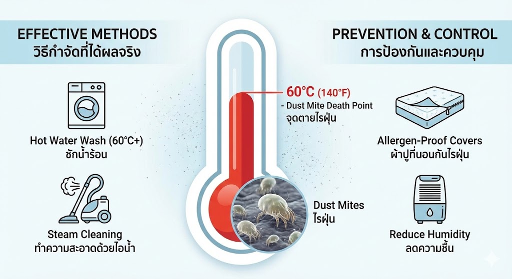 กำจัดไรฝุ่นบนที่นอนด้วยความร้อน 60 องศาเซลเซียส พร้อมบริการจาก WashLover