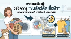 ทาสแมวต้องรู้! วิธีจัดการ "ขนสัตว์ติดเสื้อผ้า" ให้ออกเกลี้ยงใน 40 นาที โดยไม่ต้องนั่งดึง